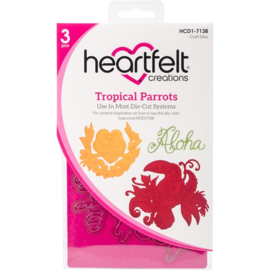 Heartfelt Creations Tropical Parrots snijmal kopen – kleurvolle vogels voor zomerse projecten