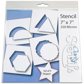 Clarity stencil   FRAMER SHAPES 2 SET 7" X 7"   44