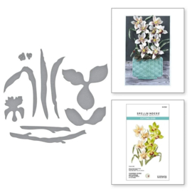 Cymbidium Orchid & Ladybug Snijmal – Exotische bloem van Spellbinders Susan's Garden