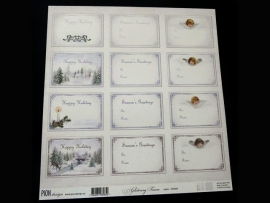 pion papier Glistening season labels PD6609