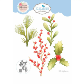 Elizabeth craft design snijmal holly greenery