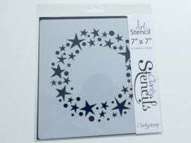 Clarity stencil  STARS WREATH STENCIL 7" X 7".        78