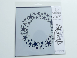 STARS WREATH STENCIL 7" X 7".        78