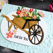 Country Wheelbarrow Snijmal – Spellbinders landelijke kruiwagen in 3D
