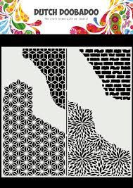 Dutch Doobadoo  stencil slimline cracked patterns
