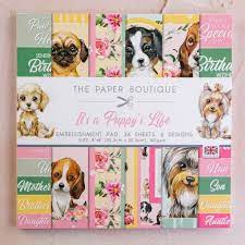 the paper boutique  it's puppy's life embellishment pad