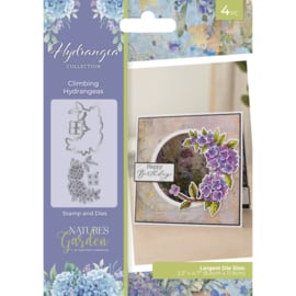 natures garden climbing hydrangeas stamp en die