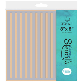 Clarity Stencil – Thick Stripes (8x8")