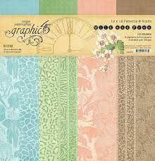graphic 45 paper pad  wild and free patterns en solids