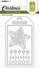 Studio Light die cutting Dies Christmas tag shaker