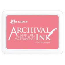 Ranger archival ink pad coastal coral