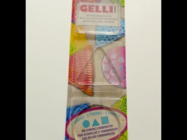 gelli Arts n3 shapes rond,driehoek,vierkant