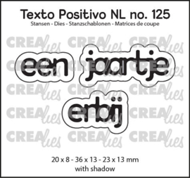 Snijmal Een jaartje erbij – Crealies tekststans voor verjaardagsprojecten