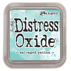 🧵 Distress Oxide Salvaged Patina – Vintage turquoise met een frisse twist