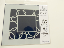 Clarity stencil  CIRCLES BOX  7" X 7".     19