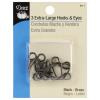 Dritz 3 extra large hooks& eyes black