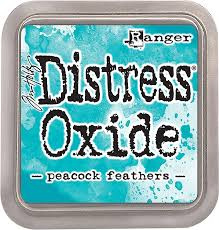 🦚 Distress Oxide Peacock Feathers – Tropisch blauwgroen met een luxe uitstraling
