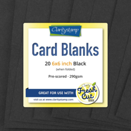 Clarity CARD BLANKS 6" X 6" BLACK X20