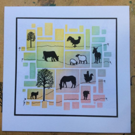 Clarity stamp  WEE FARM ANIMALS STAMP & MASK KIT