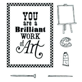 Clarity stamp  brilliant work of art stamp and mask kit 147