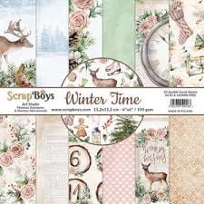 scrap boy's paper pad  winter time