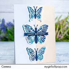 Die Spellbinders  layered butterfly