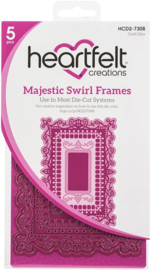 Heartfelt Creations Majestic Swirl Frames – Snijmallen voor sierlijke lagen en luxe kaders
