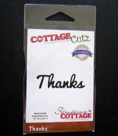 Cottage Cutz die  thanks tekst  CCX-036