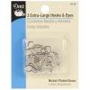 Dritz 3 extra large hooks en eyes nickel