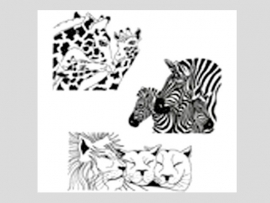 Clarity stamp  SAFARI STAMP SET A5 + MASK