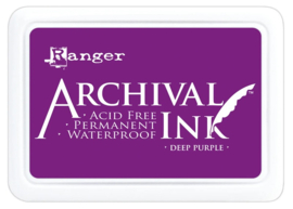 Archival Ink Deep Purple – Watervaste stempelkussen in intens paars