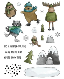 Jane’s Doodles Stempelset – Snow Fun | Winterpret op z’n vrolijkst!