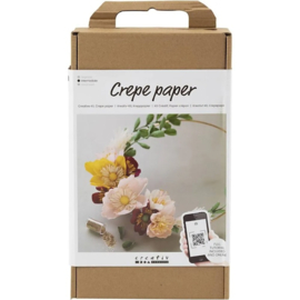 creative hobbyset crepepapier ring met bloemen