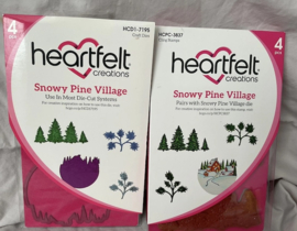 Heartfelt Creations Snowy Pine Village bundel kopen – stempel + snijmal met 10% korting