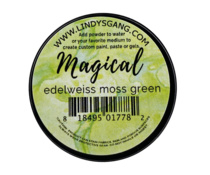 Lindy's stamp gang magical edelweiss Moss green