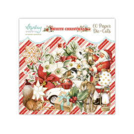 mintay papers die cuts white Christmas 60 stuks