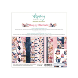 Mintay Paper Pad – Happy Birthday 6"x6": Vier het leven in stijl en kleur