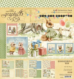 Graphic 456 8x8" paper pad hip hip hooray