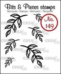 Crealies stamp mini leaves 5