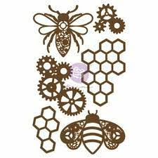 prima marketing  chipboard die cut powerful bees