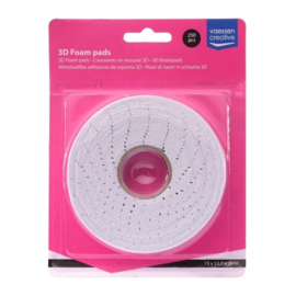 Vaessen Creative 3D Foam Pads – 2 mm dik – 250 stuks – 19 x 1,27 mm