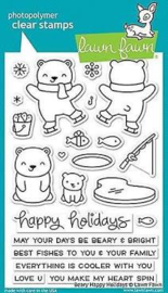 Lawn Fawn stempel set  Beary happy holiday's