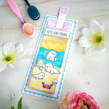 Heffy doodle die cut slimline pull tab