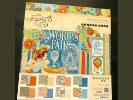 Graphic 45  paper pad world's fair 8x8"