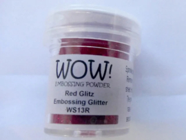 WOW! Embossing Powder Red Glitz WS13R – knalrood met spectaculaire glitterglans