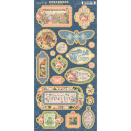 Graphic 45 chipboard cottage life collection
