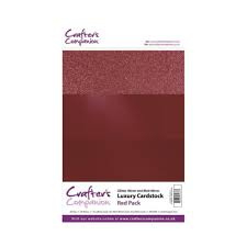 Crafters Companion luxury cardstock red pack A 4 formaat