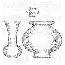 classic floral vase stempelset