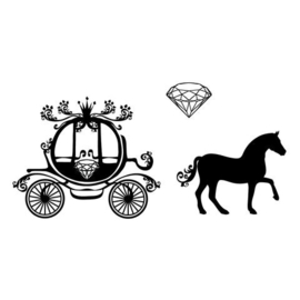 Clarity stamp  Diamond horse & Carriage   stempelset 141