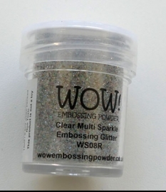 Clear Multi Sparkle WS08R embossing powder